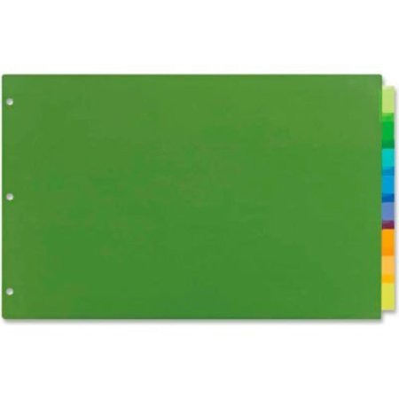 AVERY DENNISON Avery Big Tab Insertable Divider, Print-on, 11"x17", 8 Tabs, Green/Multicolor 11179